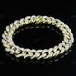 Hip Hop Style Silver Moissanite Cuban Bracelet hip hop jewelry CustomDiamJewel