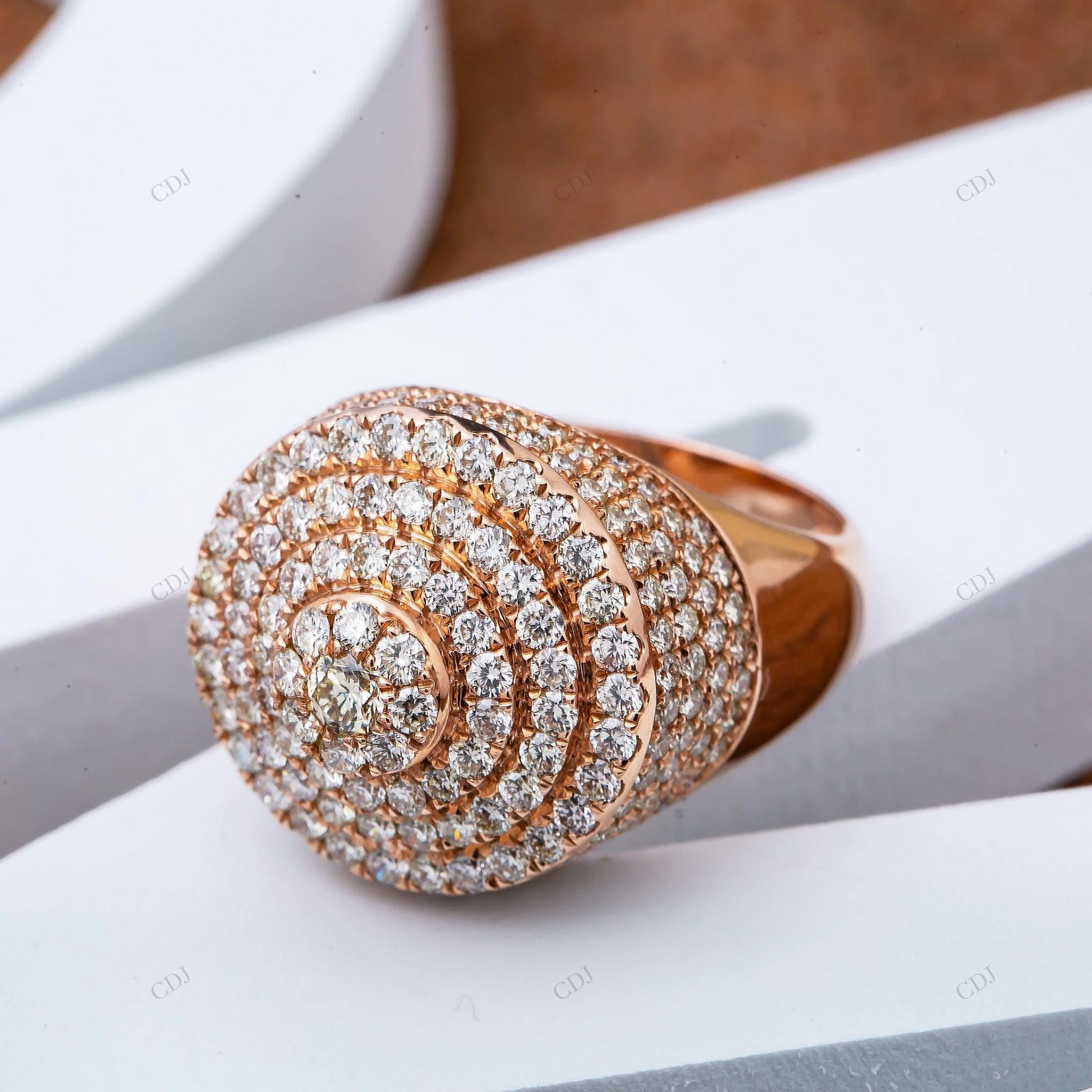 Luxury Round Cut 925 Silver Moissanite Layer Ring hip hop jewelry customdiamjewel