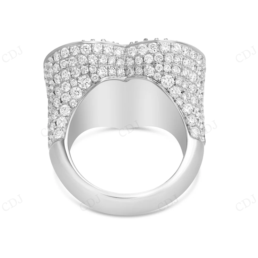 925 Sterling Silver Moissanite Heart Ring for Men hip hop jewelry CustomDiamJewel