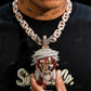 Diamond Hip Hop Iced Out 3D Blood Jesus Pendant  customdiamjewel   