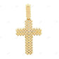 Modern Cross Lab Grown Diamond 14K Yellow Gold Pendant Hip Hop Pendent CustomDiamJewel