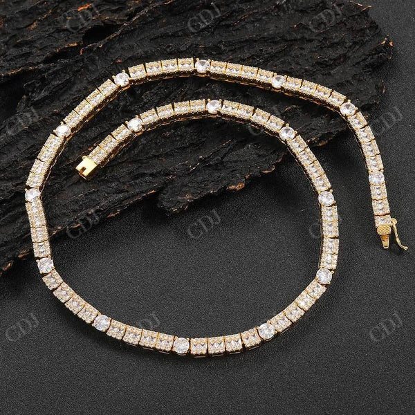Diamond Custom Tennis Chain Necklace  CustomDiamJewel   
