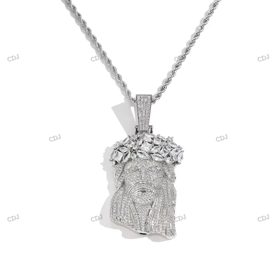 Hip Hop Gold Plated Custom Jesus Pendant hip hop jewelry CustomDiamJewel
