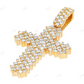Modern Cross Lab Grown Diamond 14K Yellow Gold Pendant Hip Hop Pendent CustomDiamJewel