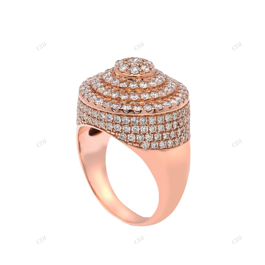 Iced Out Dome Moissanite Layer Ring hip hop jewelry customdiamjewel