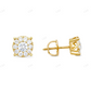 14k Yellow Gold 0.40ct Diamond Cluster Earrings Stud earrings CustomDiamJewel