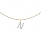 1.1" Natural Diamond 10K Gold N Letter Charm Pendant CustomDiamJewel