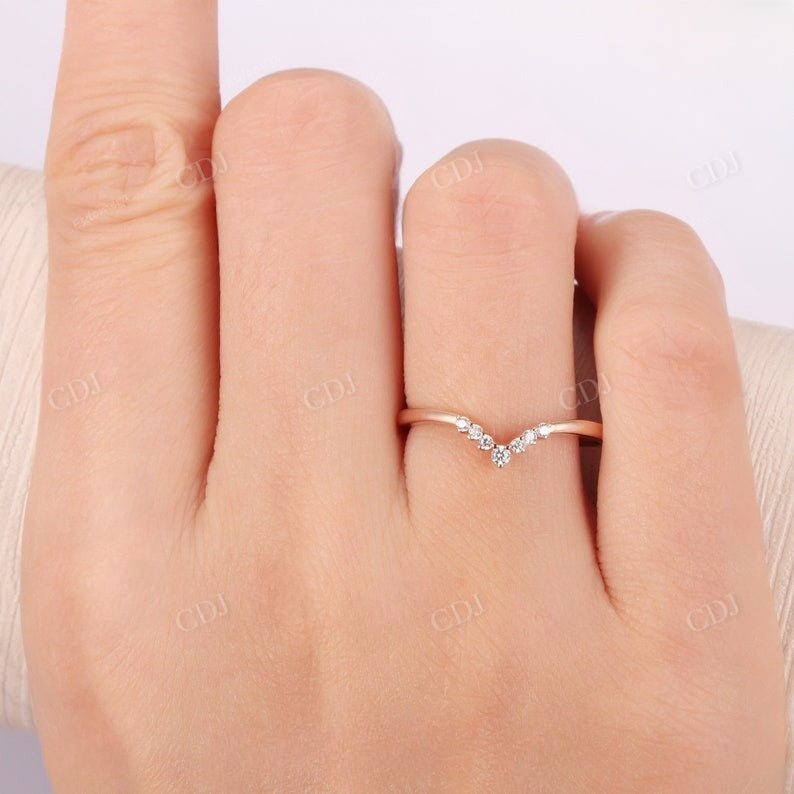 0.09CTW Dainty Lab Grown Diamond Wedding Band  customdiamjewel   