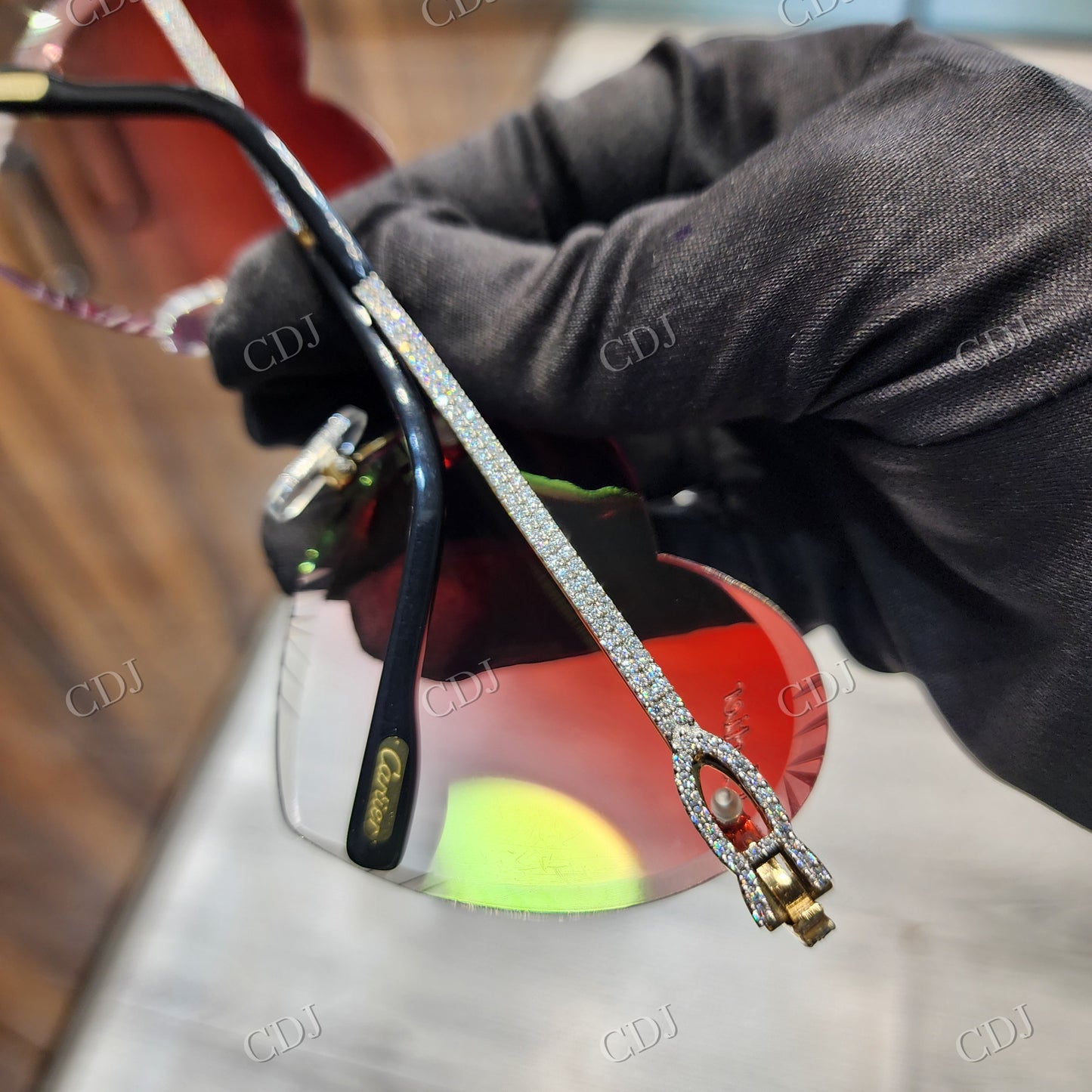 VVS Moissanite GRA Certified Diamond Sunglasses customdiamjewel