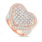 925 Sterling Silver Moissanite Heart Ring for Men hip hop jewelry CustomDiamJewel
