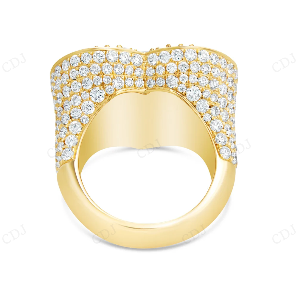 925 Sterling Silver Moissanite Heart Ring for Men hip hop jewelry CustomDiamJewel