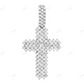 Modern Cross Lab Grown Diamond 14K Yellow Gold Pendant Hip Hop Pendent CustomDiamJewel