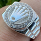 White Gold CVD diamond Rolex Crown Watch Ring  customdiamjewel   