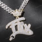 Customized Initial Letter Iced Out Pendant hip hop jewelry CustomDiamJewel   