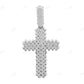 Modern Cross Lab Grown Diamond 14K Yellow Gold Pendant Hip Hop Pendent CustomDiamJewel