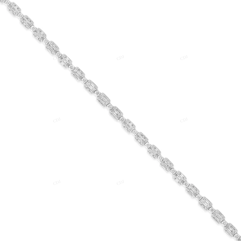 Timeless Jewelry Elegant VVS Moissanite 925 Silver Tennis Bracelet CustomDiamJewel