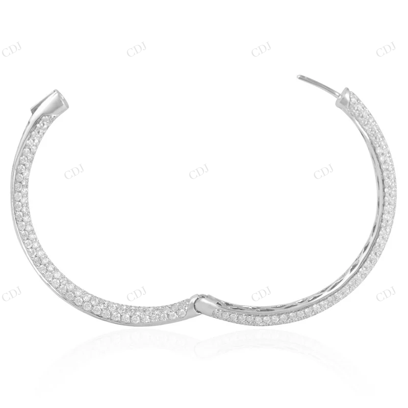 8.31CT Medium Diamond Hoop Earrings Stud earrings CustomDiamJewel
