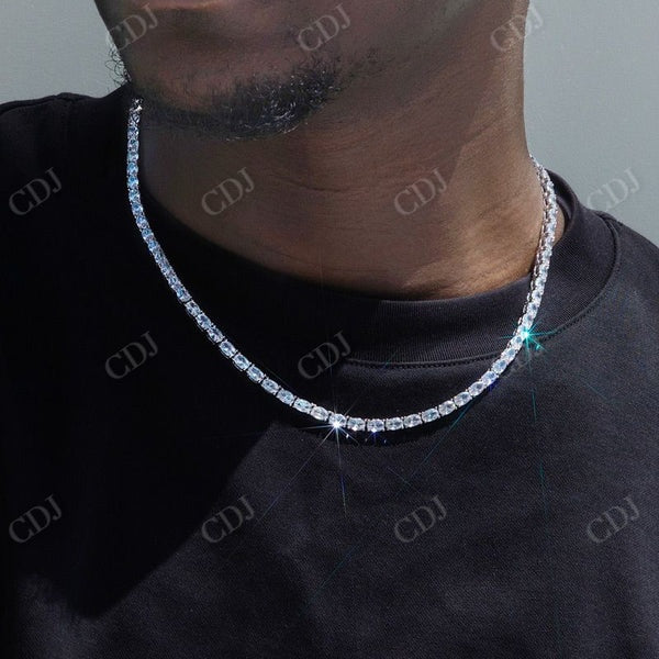 Oval Cut Diamond Hip Hop Tennis Chain  CustomDiamJewel   