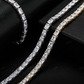 6MM Baguette Diamond Silver Tennis Chain hip hop jewelry CustomDiamJewel