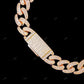 925 Silver Baguette Moissanite Cuban Chain CustomDiamJewel