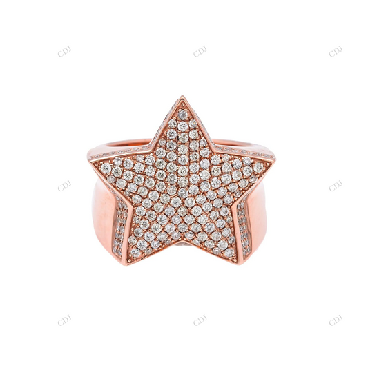 Star Shape Silver Moissanite Hip Hop Ring hip hop jewelry customdiamjewel