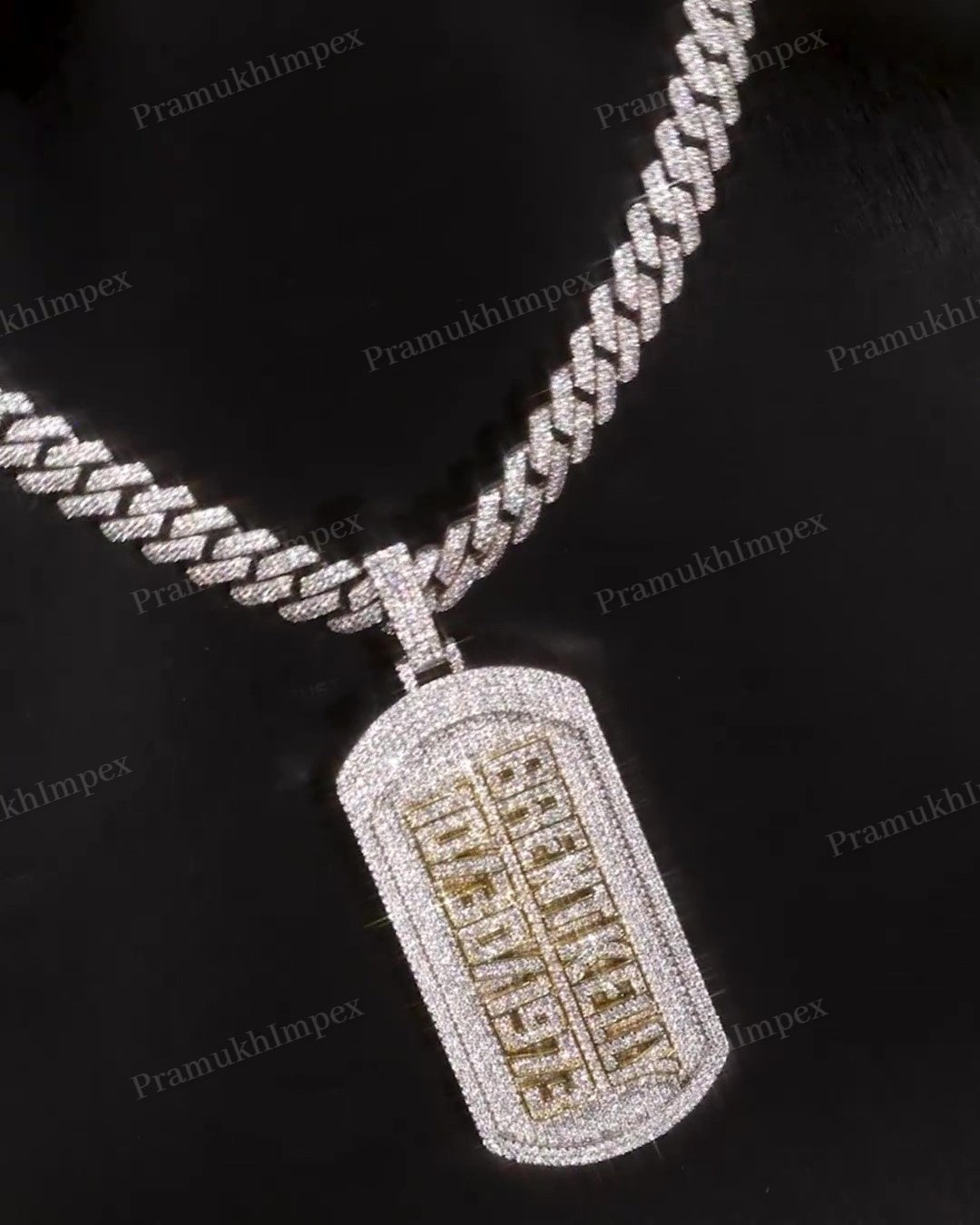 Customized Initial Letter Iced Out Pendant hip hop jewelry CustomDiamJewel   