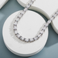 6MM Baguette Diamond Silver Tennis Chain hip hop jewelry CustomDiamJewel