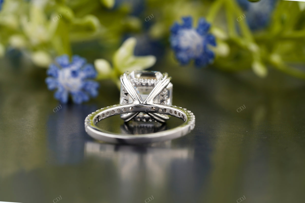 Asscher Lab-Grown Diamond Solitaire Ring customdiamjewel