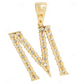 10K Gold Custom Natural Diamond M Letter Pendant CustomDiamJewel