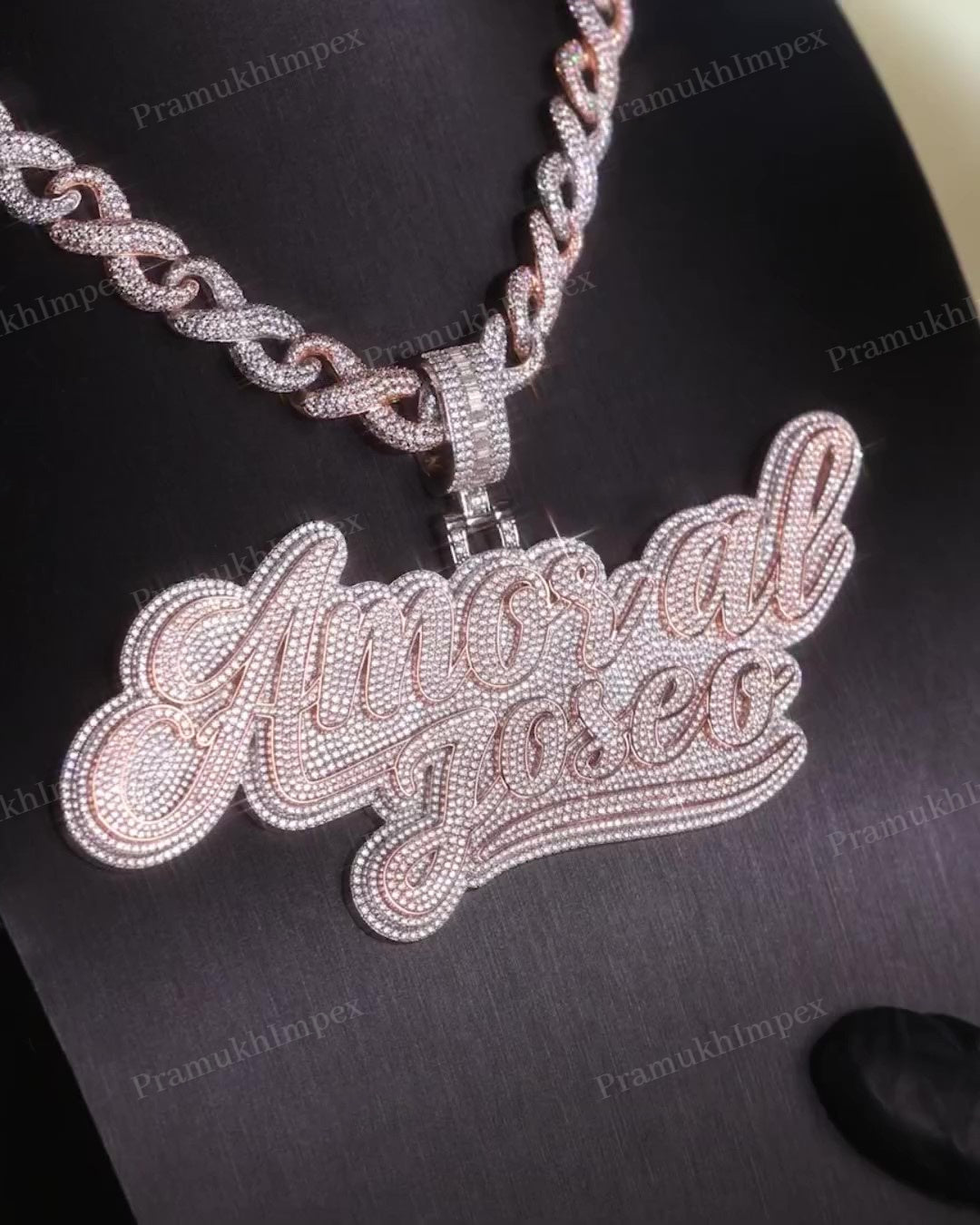 Customized Initial Letter Iced Out Pendant hip hop jewelry CustomDiamJewel   