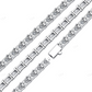 6MM Baguette Diamond Silver Tennis Chain hip hop jewelry CustomDiamJewel