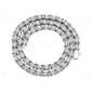 6MM Baguette Diamond Silver Tennis Chain hip hop jewelry CustomDiamJewel