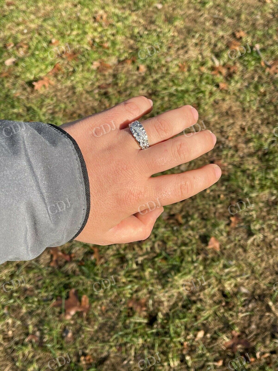 Iced Diamond Nugget Band Hip Hop Ring  customdiamjewel   