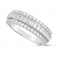 S925 Moissanite Baguette and Round Half Eternity Ring hip hop jewelry CustomDiamJewel