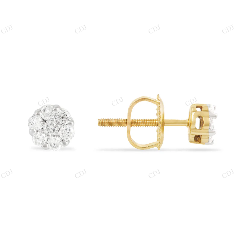 10k Yellow Gold 0.15CT Diamond Stud Earrings Stud earrings CustomDiamJewel