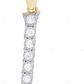 0.25 CTW 10K Gold Natural Diamond L Letter Pendant CustomDiamJewel