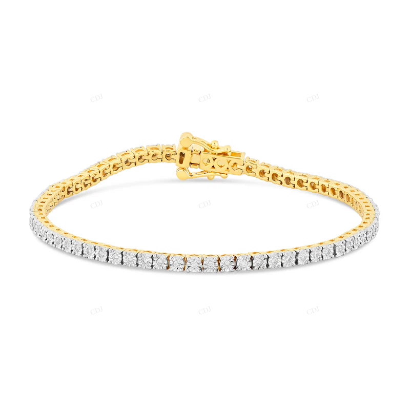 Heavy Iced Out Tennis Bracelet Hip Hop Moissanite Jewelry For Men CustomDiamJewel