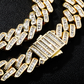 12MM Baguette Diamond Yellow Gold Cuban Chain hip hop jewelry CustomDiamJewel