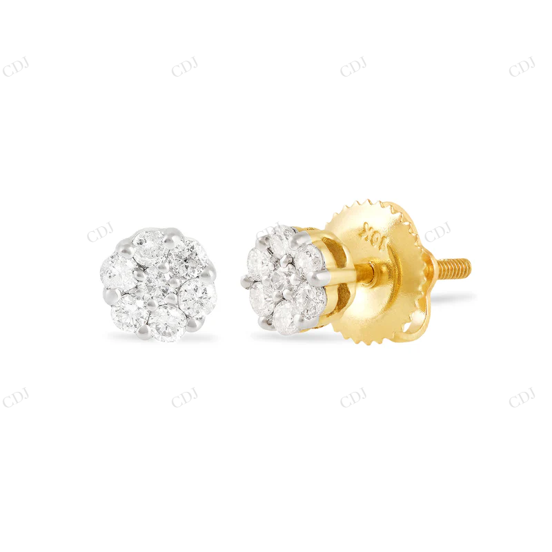 10k Yellow Gold 0.15CT Diamond Stud Earrings Stud earrings CustomDiamJewel