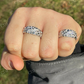 Iced Diamond Nugget Band Hip Hop Ring  customdiamjewel   