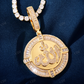 Moissanite Round Baguette Allah Pendant hip hop jewelry CustomDiamJewel