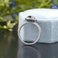 Black Oval Cut Pavé Halo Ring customdiamjewel