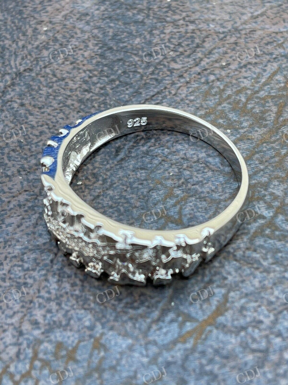 Iced Diamond Nugget Band Hip Hop Ring  customdiamjewel   