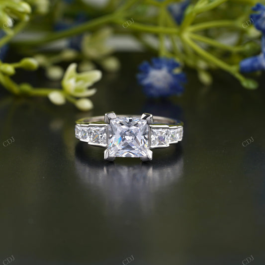 Princess Lab-Grown Diamond Trilogy Ring customdiamjewel
