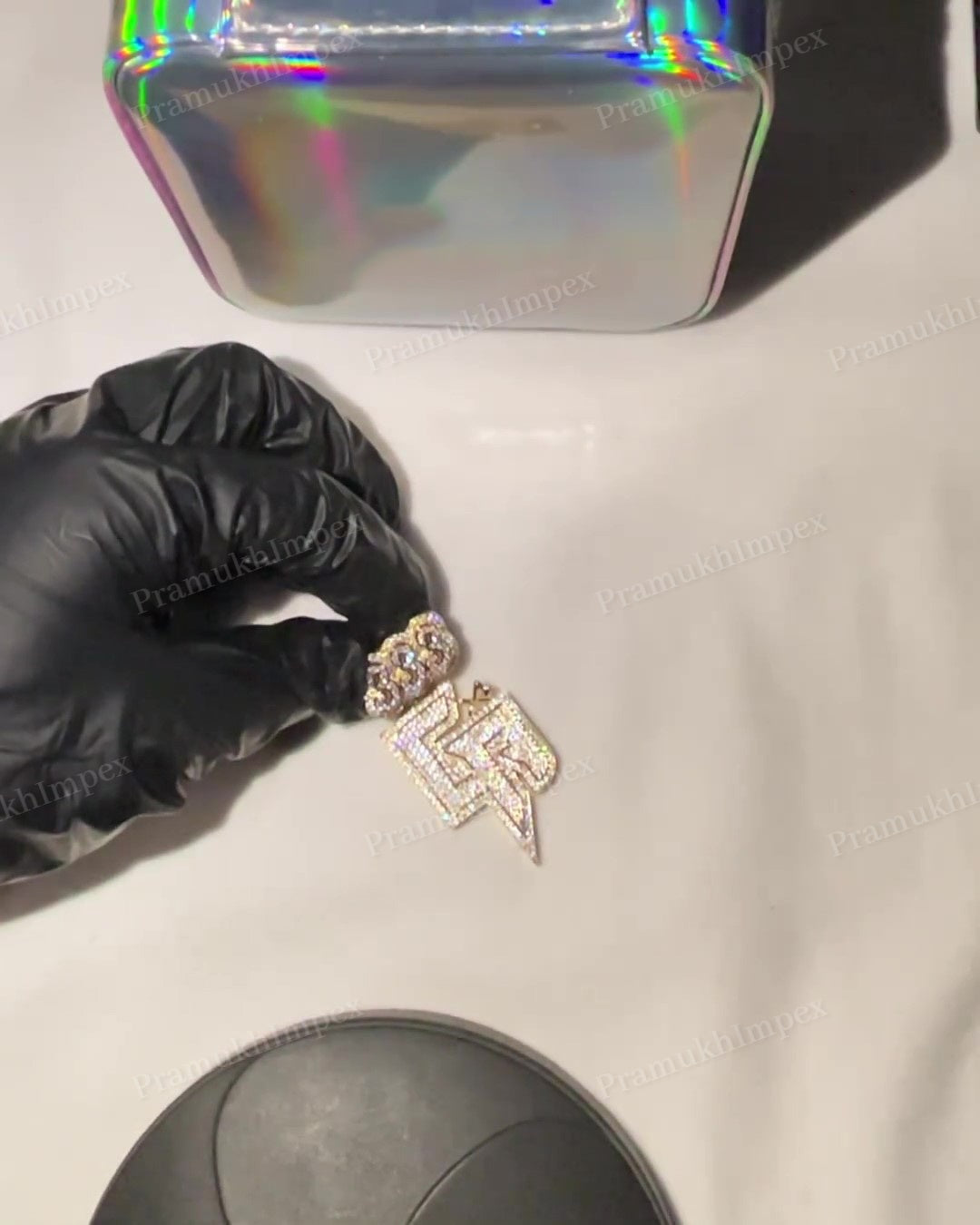 Iced Out Customized Rose Gold Plated Diamond Pendant hip hop jewelry CustomDiamJewel   