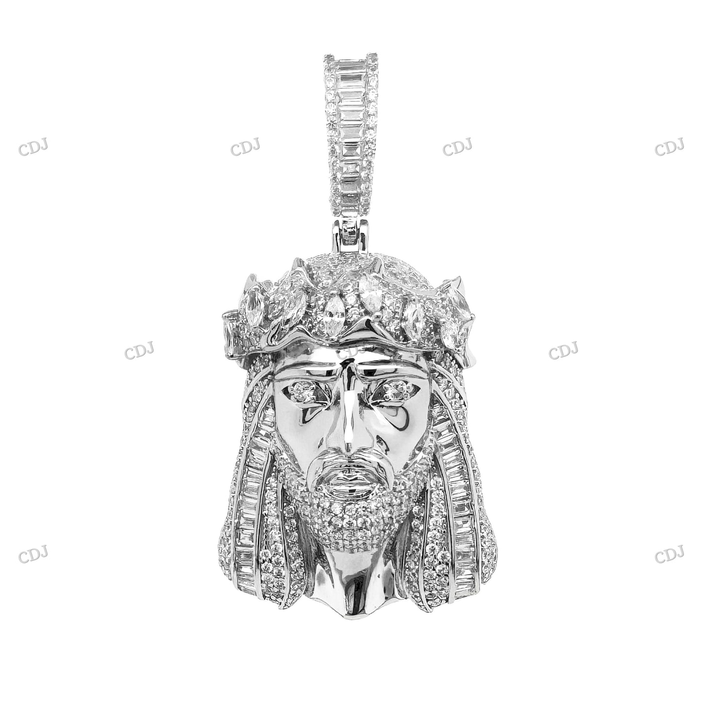 Hip Hop S925 Sterling Silver Jesus Pendant hip hop jewelry CustomDiamJewel