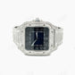 Full White Iced Out Blue Plate Moissanite Watch Wholesaler customdiamjewel