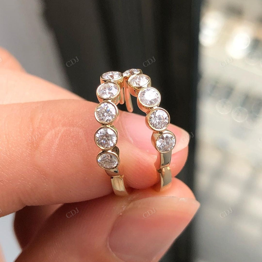 Round Cut Lab Grown Diamond Hoop Earrings