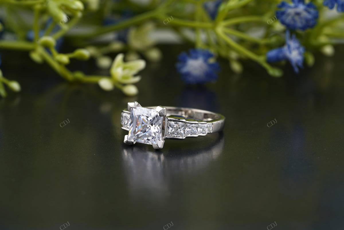 Princess Lab-Grown Diamond Trilogy Ring customdiamjewel