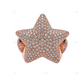 Hip Hop Style Rose Gold Moissanite Star Ring hip hop jewelry customdiamjewel